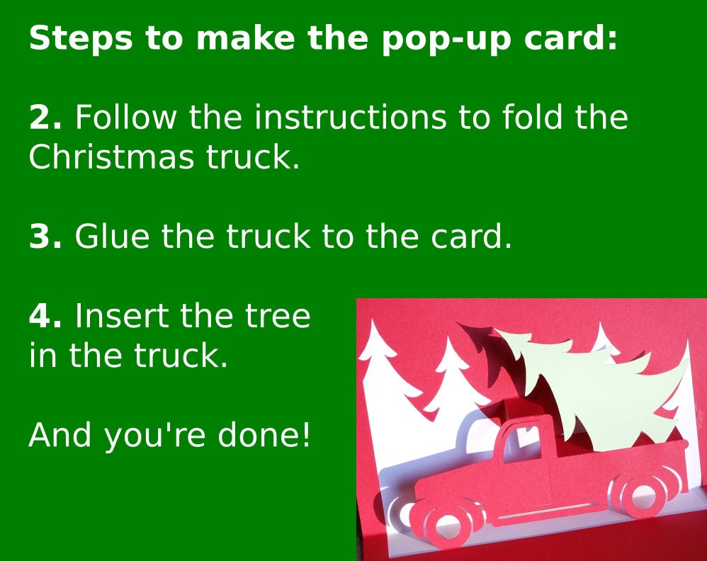 Download Christmas Truck Popup Card Template SVG & PDF for Cricut ...