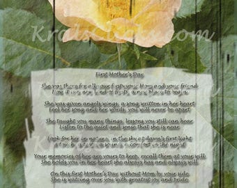 First Mothers Day Without Mom High Resolution Instant Download