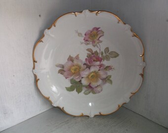 Schumann Arzberg Bavière Allemagne sauvage Rose gâteau R & Sandwich plaque 11 3/4" E