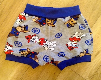 Paw patrol fabric shorts, Paw Patrol pattern comfy shorts, Paw Patrol French Terry Shorts, Boys Paw Patrol pattern shorts