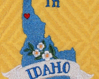 Embroidered Towel "Somebody In Idaho Loves You"