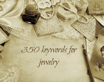 350+ keywords and tags for jewelry, SEO help for jewellery, increase relevancy for jewelry