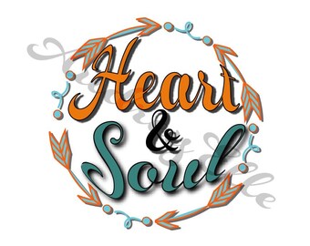 Circle Arrows Heart and Soul SVG DXF PNG Jpeg