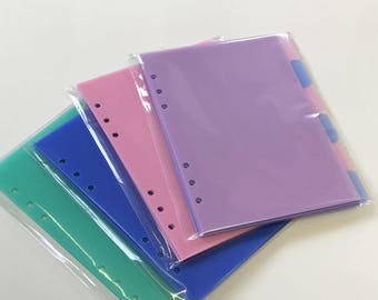 Filofax A5 Organiser Planner Inserts 6 x Tab Divider Sets, kikki-k High Quality, Long Lasting, Polypropylene