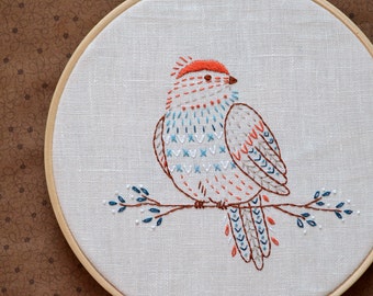 Embroidery pattern, Bird, Embroidery pattern PDF, Digital Download, Hand embroidery patterns by NaiveNeedle
