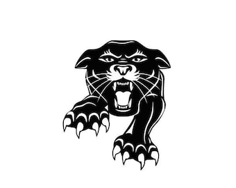 Panthers Mascot Football high school college SVG File Cutting, DXF, EPS design, cutting files for Silhouette Studio and Cricut Design space