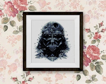 BOGO FREE! Darth Vader, Star Wars Cross Stitch Pattern, Dark Side Cross Stitch Pattern, Starwars Cross Stitch Chart, Needlework #002-10