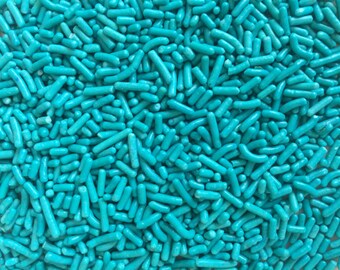 Beautiful Teal Sprinkles Jimmies Candy Birthday Party Cupcake Monsters Frozen Toppings Cake Decorating Candy Jimmies Cookie Edible Baking
