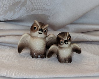 Vintage Owl Ceramic Salt & Pepper Shakers