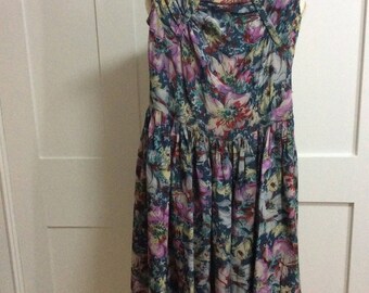 1940’s Vintage Floral Dress Make Do and Mend