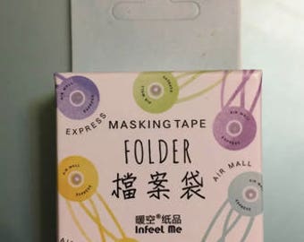 Cute Folder Washi Tape/ Masking Tape Roll