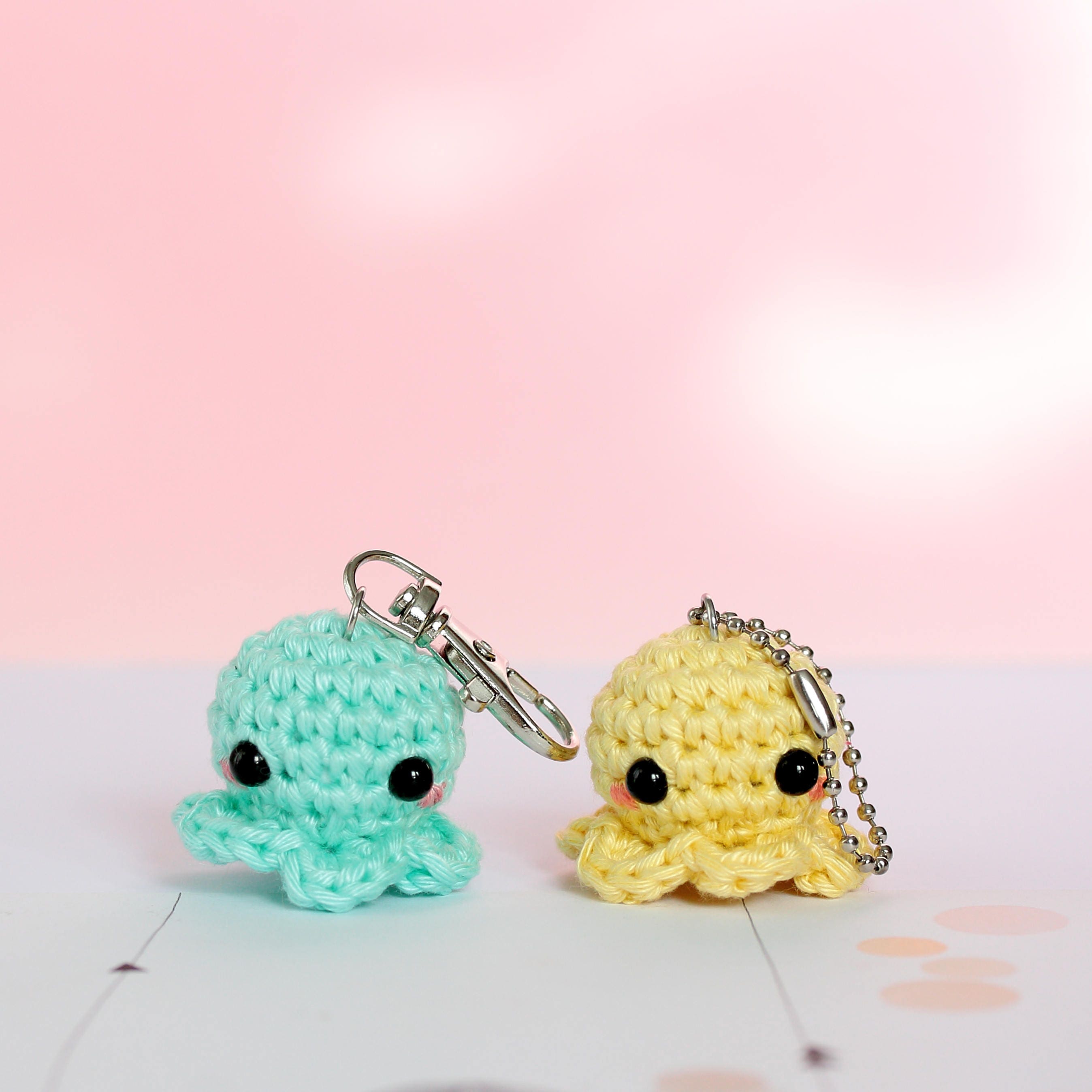 reversible octopus plush keyring