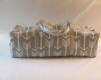 Carrying Case for the Silhouette Cameo 3 / Cricut Explore Air / Explore Air 2 / Cricut Maker /Brother ScanUcut / Gray Arrow Duck Fabric