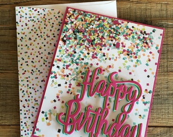 HANDMADE CARD ~ Happy Birthday confetti ~ Stampin' Up!