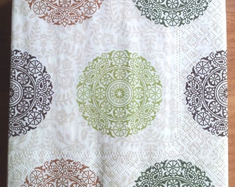 Pack of 20 paper rosettes napkins