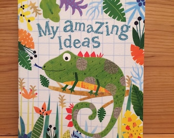 Boys journals, Blank page journals, iguana, jungle,gift,boys present,ideas book,size A5, gift, boy gift, Note book, PP05