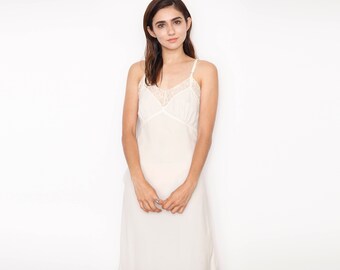 Silky Cream Slip Dress