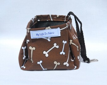 Pet Bowl Portable Dog Water Dish Packable Collapsible Packable Pet Water Bowl Brown Dog Bones