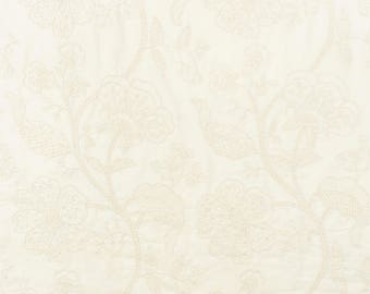 Schumacher Full Bloom Hand Embroidered Fabric by the Yard