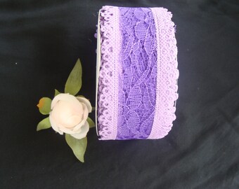 Parma violet 4.8 centimeters polyester Ribbon lace