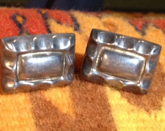 Vintage Sterling Silver Mexican Earrings