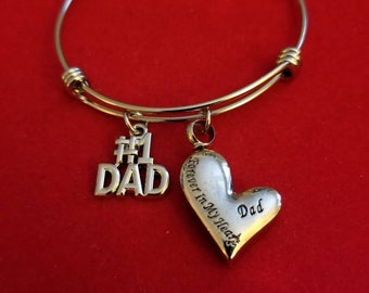 Silver Cremation Jewelry, Dad Bracelet