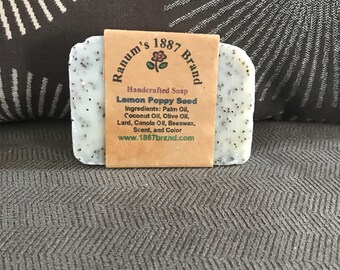 Handcrafted Lemon Poppyseed Soap