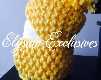 Handmade Crochet Hat and Cowl