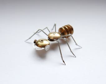 Watch Parts Insect Sculpture Ant No 4 Recycled Clockwork Insect Figurine Stems Metal Arthropod A Mechanical Mind Gershenson