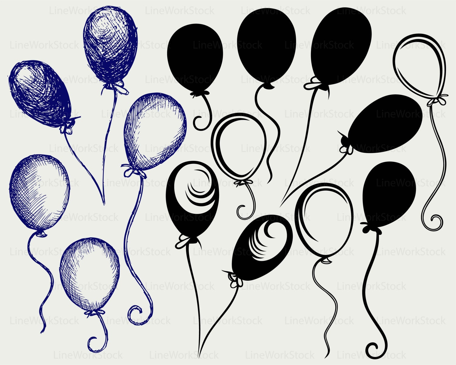 Download Balloons svg/clipart/balloon svg/balloons silhouette/balloon