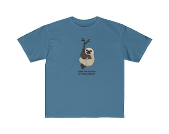 Kids Retail Fit Tee Animals Sloth Colored Print