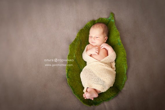 Felted leaf nest for newborn photography posing newborn bowl Felted leaf nest for newborn photography posing newborn bowl