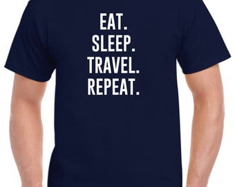 eat sleep travel repeat shirt