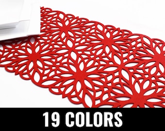 Felt runner, table runner, modern table runner, 19 colors - Maroko