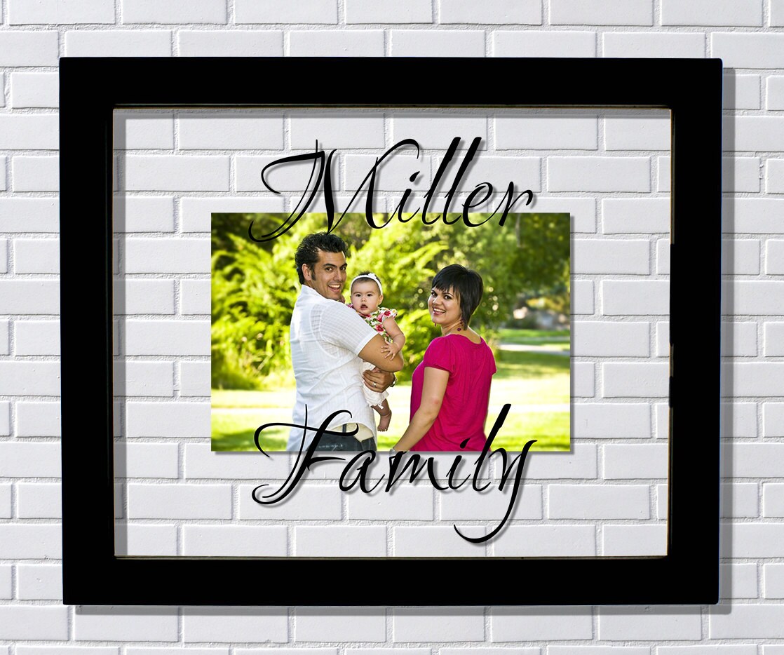 Custom Family Name Frame Floating Frame Personalized
