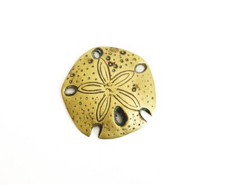 Vintage Brass Sand Dollar Paperweight