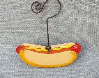 Hotdog Ornament/Party Favor/Gift Tag -- OF9