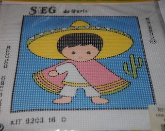 Printed canvas, "the little Mexican" Kit