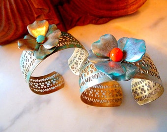 Antic-Boho collection 2016 Vintage brass Cuff Bracelet