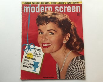 Modern Screen Magazine June 1956 - Cover Debbie Reynolds - Vintage Movie Magazine - Inside Grace Kelly & James Dean