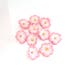 Wild Rose Beads, Prairie Flower, Polymer Clay Beads, Pink Wildflower, 10 Pieces