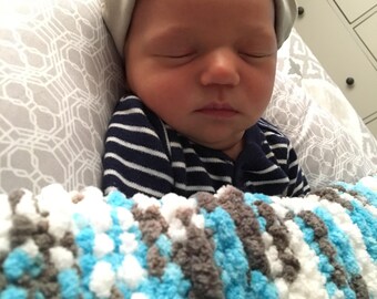 Made to order hand knit baby blanket