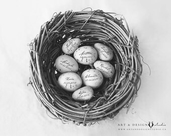 Personalized Gift Grandma, Anniversary Gift, Grandmother Nest, Mother's Day Gift from Grandkids, Grandmother Gift, Birthday Gift, Custom Art