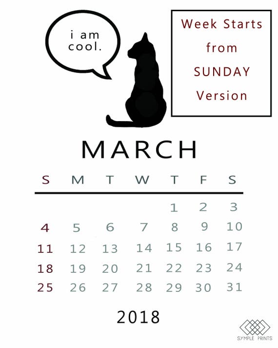 printable desktop calendar 2018