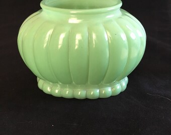 Vintage Sea Green Glass Vase