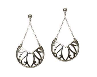 Earrings arabesques, Eastern earrings, earrings plant, dangling earrings, sterling silver