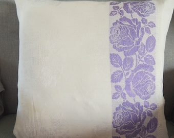High-quality antique damask pillow cover