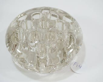 Glass Flower Frog, Vintage Glass Frog, Flower Stem Support, Flower Base, Vase Insert, Flower Arranger F14 FREE SHIPPING