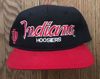 Vintage Indiana Hoosiers Sports Specialties Script NCAA Snapback Hat Baseball Cap