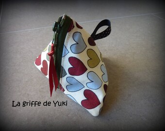 Cherry heart ecru with ecru clover lining